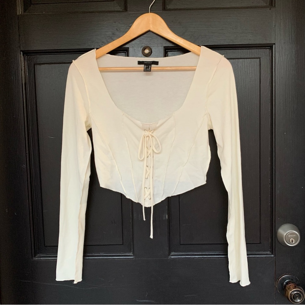 Forever 21 Corset Style Crop Top